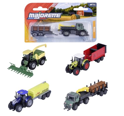 Majorette Auto Farm Trailer (1 Modellauto) - Bauernhof-Spielzeug aus Metall mit Anhänger, Freilauf & beweglichen Teilen, zufällige Auswahl aus 4 Spielzeugautos für Kinder ab 3 Jahre, 9-13 cm Majorette Auto Farm Trailer (1 Modellauto) - Bauernhof-Spielzeug aus Metall mit Anhänger, Freilauf & beweglichen Teilen, zufällige Auswahl aus 4 Spielzeugautos für Kinder ab 3 Jahre, 9-13 cm von Majorette