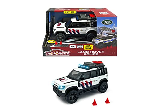 Majorette Grand Series - Land Rover Polizei NL, 12,5 cm, Licht und Sound, Metall, Spielzeugfahrzeug von Majorette