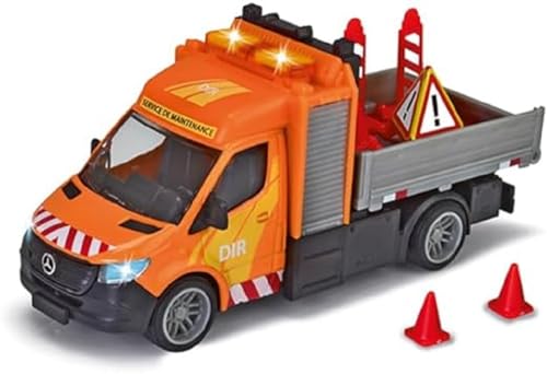 Majorette - Grand Series – Mercedes Sprinter Kipper – 15 cm (Maßstab 1:43) – Sound und Licht – ab 3 Jahren – 213742001002 von Majorette