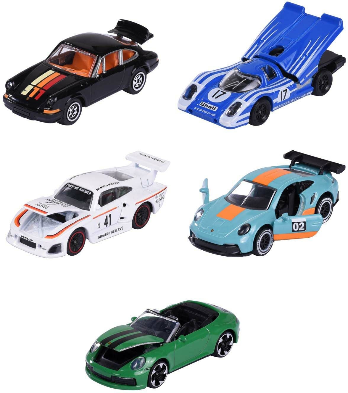 Majorette Porsche Autos 5er-Pack von Majorette