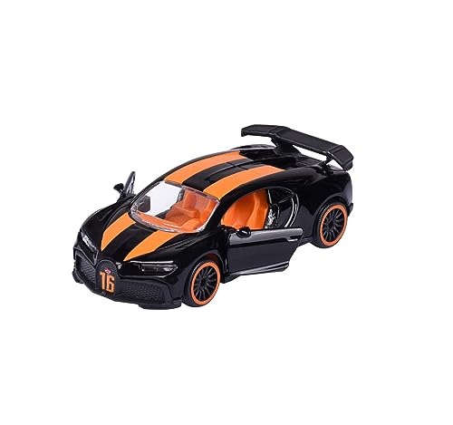 Majorette – Racing Cars – Bugatti Chiron Pur Sport Spielzeugauto, hochdetailliert, Maßstab 1:64 (7,5 cm), mit Sammelkarte, Modellauto für Kinder ab 3 Jahren von Majorette