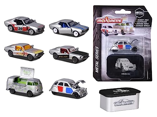 Majorette – Vintage Deluxe Metal Series – 1 Einheit, zufälliges Modell, Spielzeugautos aus Metall, mit Gummireifen und Federung, inkl. Metall-Sammelbox Majorette – Vintage Deluxe Metal Series – 1 Einheit, zufälliges Modell, Spielzeugautos aus Metall, mit Gummireifen und Federung, inkl. Metall-Sammelbox von Majorette