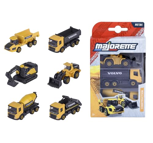 Majorette - Volvo Construction, Set mit 3 Baustellenfahrzeugen aus Metall mit beweglichen Teilen, 7,5 cm, +3 Jahre, 2 Sortimente, Zufällige Montage, 8503104000 Majorette - Volvo Construction, Set mit 3 Baustellenfahrzeugen aus Metall mit beweglichen Teilen, 7,5 cm, +3 Jahre, 2 Sortimente, Zufällige Montage, 8503104000 von Majorette