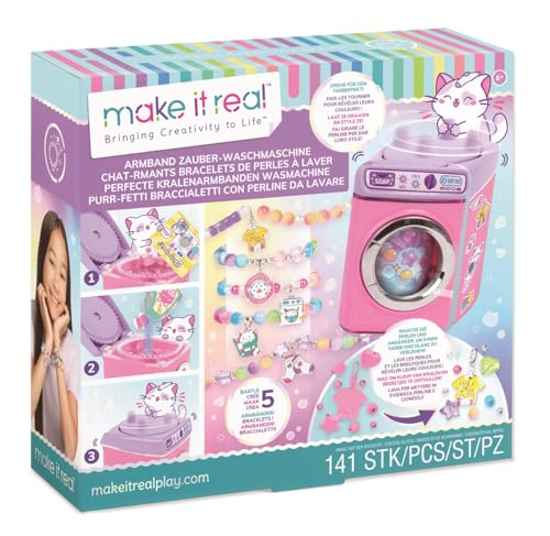 Make It Real 2901466 Armband Zauber-Waschmaschine, DIY Armbänder Set zum magischen Färben von Anhängern und Perlen, Schmuck selber basteln für Kinder Make It Real 2901466 Armband Zauber-Waschmaschine, DIY Armbänder Set zum magischen Färben von Anhängern und Perlen, Schmuck selber basteln für Kinder von Make It Real
