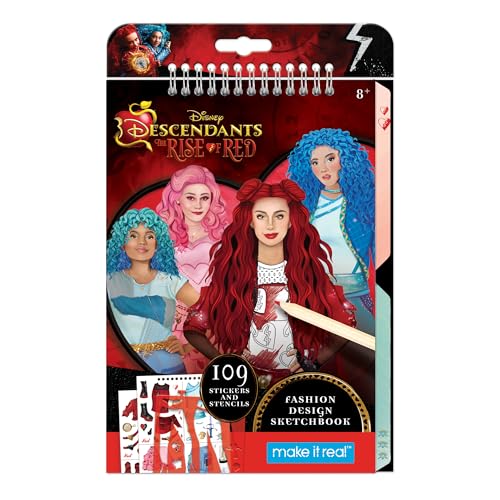 Make It Real: Descendants 4 Rise of Red Fashion Design-Skizzenbuch, enthält 109 Aufkleber und Schablonen, Stilmodelle, Disney, Mädchen und Kinder ab 8 Jahren Make It Real: Descendants 4 Rise of Red Fashion Design-Skizzenbuch, enthält 109 Aufkleber und Schablonen, Stilmodelle, Disney, Mädchen und Kinder ab 8 Jahren von Make It Real