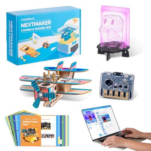 Makeblock NextMaker STEM Spielzeug (Kasten 1-3), Pädagogisches Kodierspielzeug Kit, Science Kit für Kinder zum Programmieren Lernen Elektronik, Geschenkidee für Kinder ab 8 Jahre von Makeblock