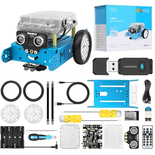 Makeblock mBot Robot Car STEM Spielzeug Programmierbares Roboticset mit Dongle Roboter Programmierbar mit Scratch/Arduino, Geschenke für Kinder, Programmieren Lernen mit APP Steuerung von Makeblock