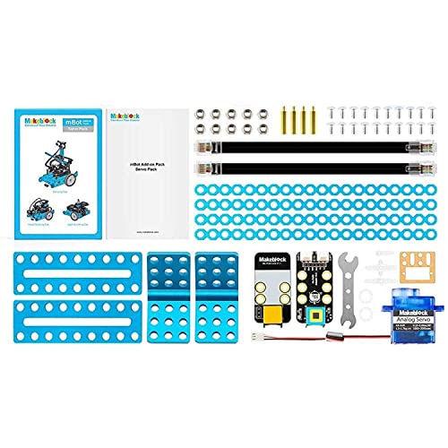 Makeblock mBot Zusatzpaket, Add-on Pack Servo Pack, Roboter 3-in-1 Erweiterungsset, 3 Katzen 3 Formen, Tanzende Katze/Kopfschüttelnde Katze/Leuchtende Katze von Makeblock