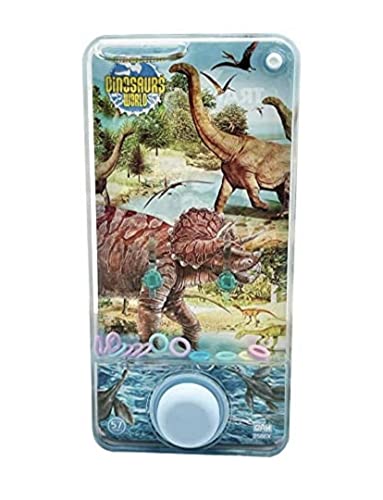 Makio Mini-Wasserspiele, Ringwasserspiele für Mädchen und Jungen, Reisespiel, Aguaplay, Water Geme. Aqua Play (Triceratops Blau) von Makio