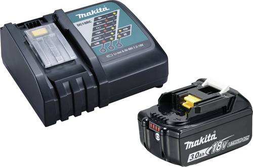 Makita 191A24-4 Werkzeug-Akku und Ladegerät 18V 3.0Ah Li-Ion von Makita