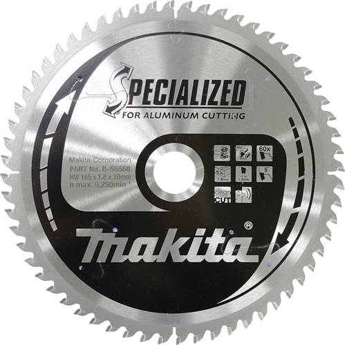 Makita B-56568 Kreissägeblatt 165 x 20mm Zähneanzahl: 60 1St. von Makita