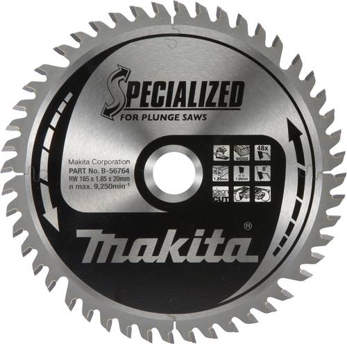 Makita B-56764 Kreissägeblatt 165 x 20mm Zähneanzahl: 48 1St. von Makita