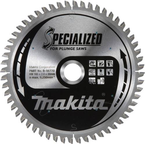 Makita B-56770 Kreissägeblatt 165 x 20mm Zähneanzahl: 56 1St. von Makita