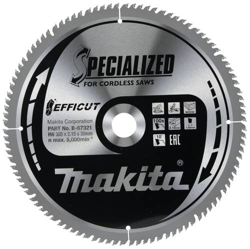 Makita B-67321 Kreissägeblatt 305 x 30 x 2.15mm Zähneanzahl: 100 1St. von Makita