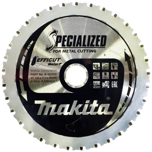 Makita B-69325 Kreissägeblatt 150 x 20 x 1.1mm Zähneanzahl: 33 1St. von Makita