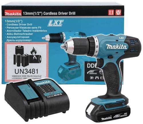 Makita DDF453SYX5 DDF453SYX5 Akku-Bohrschrauber 18V 1.5Ah Li-Ion inkl. Akku, inkl. Ladegerät von Makita