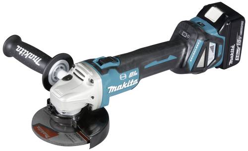 Makita DGA513RTJ Akku-Winkelschleifer 125mm inkl. Ladegerät, inkl. 2. Akku, inkl. Koffer 18V 5Ah von Makita