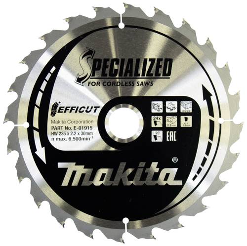 Makita E-01915 Kreissägeblatt 235 x 30 x 2.2mm Zähneanzahl: 24 1St. von Makita