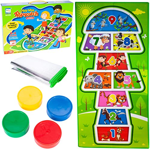 MalPlay Hüpfmatte | Hüpfspiel | Himmel & Hölle Spiel für den Garten | Geburtstagsgeschenk für Kinder ab 3 Jahren von MalPlay