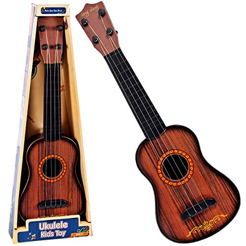 MalPlay MINI Gitarre 45cm | echte Nsaiten |Musikinstrument für Mädchen Kinder | Geschenk für Kleinkind , Kinder ab 3 Jahren von MalPlay