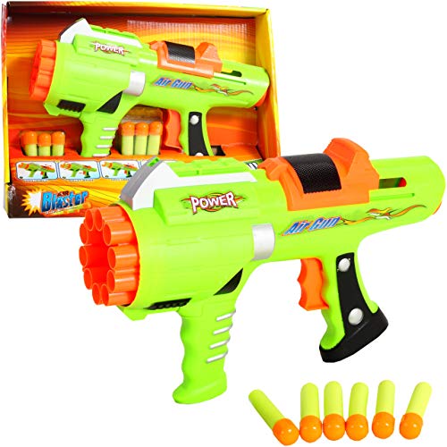 MalPlay Pistole für Kinder, Blaster Pistole mit 10 Schaumstoffpfeilen | Geburtstag Geschenk Jungs Mädchen ab 3 Jahren von MalPlay