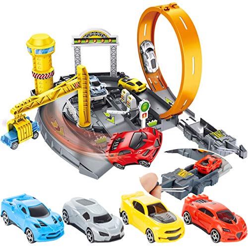 MalPlay Trackset Parkhaus für Kinder mit 4 Spielzeugautos | Rennbahn mit Looping Tracks | ab 3 Jahren | Rollenspiel Geschenk Geburtstagsgeschenk für Kinder MalPlay Trackset Parkhaus für Kinder mit 4 Spielzeugautos | Rennbahn mit Looping Tracks | ab 3 Jahren | Rollenspiel Geschenk Geburtstagsgeschenk für Kinder von MalPlay