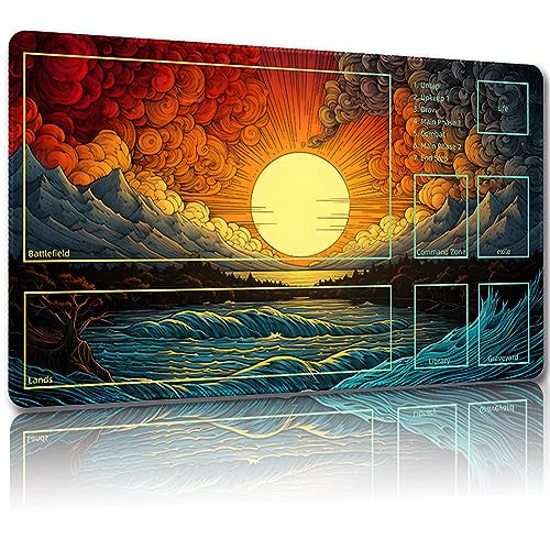 Malqiqi Spielmatte für MTG, kostenlose Aufbewahrungstaschen, 61 x 35,6 cm, Spielmatte mit Zonen für TCG, Brettspiele und Magie Malqiqi Spielmatte für MTG, kostenlose Aufbewahrungstaschen, 61 x 35,6 cm, Spielmatte mit Zonen für TCG, Brettspiele und Magie von Malqiqi