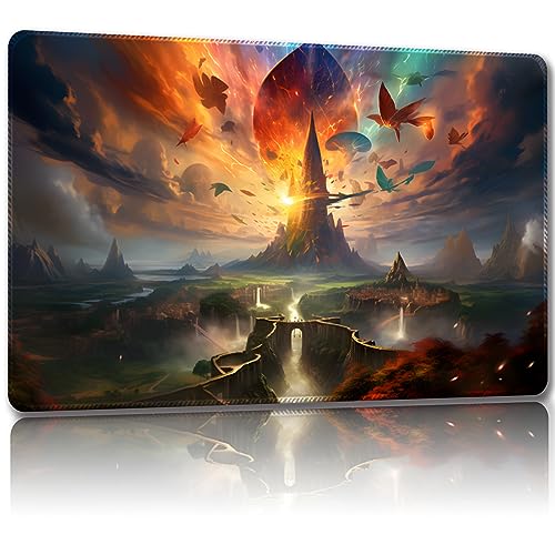 Malqiqi Spielmatte für MTG, mit kostenlosen Aufbewahrungstaschen, Spielmatte 61 x 35,6 cm, TCG und Brettspielmatte für Karten, Mauspad, Schreibtischmatten (normal) von Malqiqi