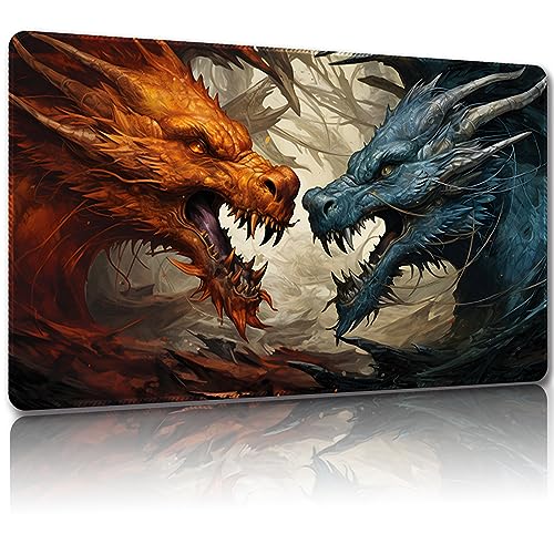 Malqiqi Spielmatte für MTG, mit kostenlosen Aufbewahrungstaschen, Spielmatte 61 x 35,6 cm, TCG und Brettspielmatte für Karten, Mauspad, Schreibtischmatten (normal, Magic Mat 20) von Malqiqi