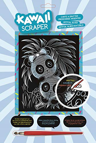 MAMMUT 8251617 - Artfoil, Kratzbild, Tiermotiv, KAWAII, Panda, silber, Komplettset mit Kratzbild, Kratzmesser und Anleitung, Scraper, Scratch, glänzend, Kratzset für Kinder ab 8 Jahre MAMMUT 8251617 - Artfoil, Kratzbild, Tiermotiv, KAWAII, Panda, silber, Komplettset mit Kratzbild, Kratzmesser und Anleitung, Scraper, Scratch, glänzend, Kratzset für Kinder ab 8 Jahre von Mammut Spiel & Geschenk