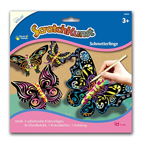 Mammut Spiel & Geschenk 25211550 Scratch Art Schmetterling mit Chenille, bunt von Mammut Spiel & Geschenk