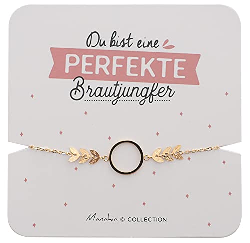 Manahia Armband Brautjungfer - Du bist eine perfekte Brautjungfer - Edelstahl - Brautjungfer Anfrage - Hochzeitsankündigung - Junggesellinnenabschiedsgeschenk - Trauzeugin - zukünftige Brautjungfer von Manahia