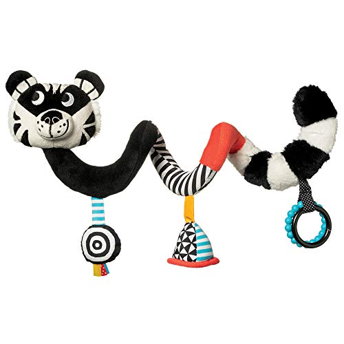Manhattan Spielzeug Wimmer-Ferguson Tiger Spiral Krippe und Reisespielzeug für Baby mit Rassel, Entdeckungsspiegel und Beißringe von Manhattan Toy
