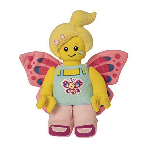 Manhattan Toy 335520 Butterfly Girl mit Blumen LEGO Minifigur Plüsch Charakter, Multicolour, 30.48cm von Manhattan Toy