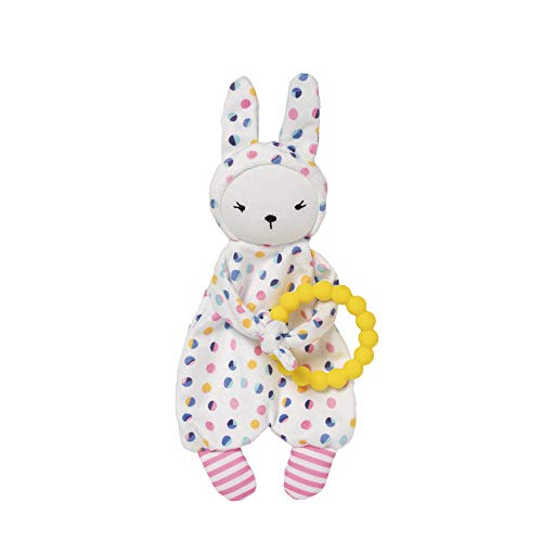 Manhattan Toy Kirschblüten Tage Baby Bunny Beruhigender Mini Blankie mit abnehmbarem Silikonbeißring von Manhattan Toy