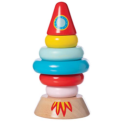 Manhattan Toy Stacker Rocket Baby und Kleinkind 7-teiliges magnetisches Holzstapelspielzeug-Set von Manhattan Toy