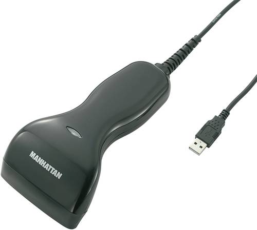 Manhattan 401517 USB-Kit Barcode-Scanner Kabelgebunden 1D Schwarz Hand-Scanner USB von Manhattan