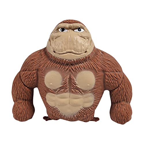 2 Gorilla Spielzeug - Gorilla Stress Toy - Gorilla-Stressabbau-Spielzeug - Stretch Gorilla Figur | Sensorisches Spielzeug for Stress Und Angstabbau,Angst,ADHS- Und Autismus-Knet-Sandspielzeug von Manolyee