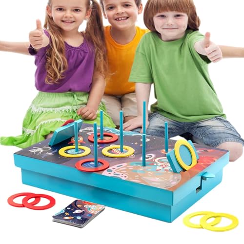 Manolyee Desktop-Spiele, Tischspiele für Kinder - Schreibtisch-Ring-Auswurfspielzeug | Interaktives Eltern-Kind-Wettbewerbsspiel für Kinder und Erwachsene, Familienspielabendspaß von Manolyee