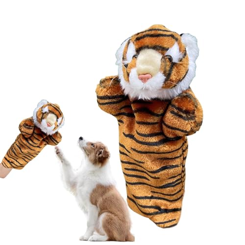 Stofftiere Handpuppen, Tierhandpuppen, Cat Wrestling Toy Puppet, Hautfreundliche interaktive Fingerpuppe für kleine mittelgroße Haustiere Welpe von Manolyee