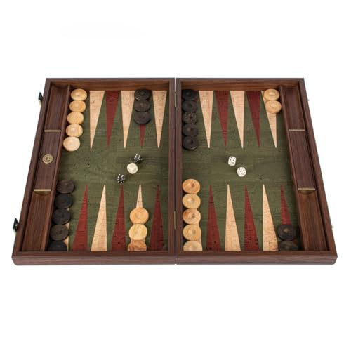 Manopoulos Green Cork 19 inch Backgammon Set von Manopoulos