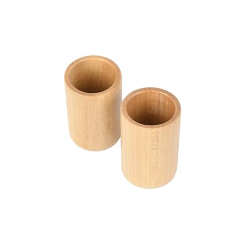 Manopoulos Handcrafted Premium Wooden Dice Cups - Set of 2 - Natural von Manopoulos