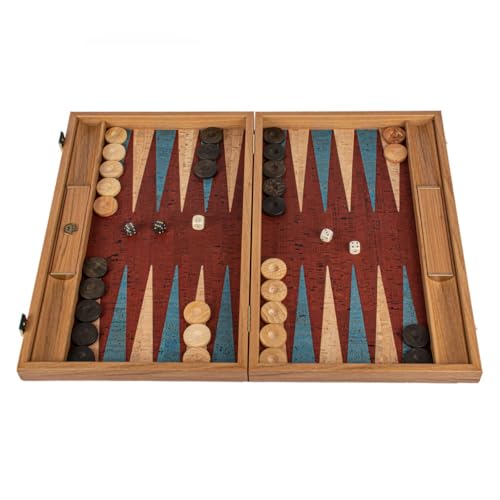 Manopoulos Red Cork 19 inch Backgammon Set von Manopoulos