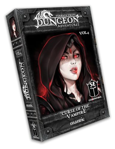 Mantic Brettspiel Terrain Crate Dungeon Adventures Vol 4: Der Fluch des Vampirs MGTC216 - Fantasy, 20 Elemente, Karton, Jugendliche, Erwachsene, 16+ Jahre, 1 Stück von mantic