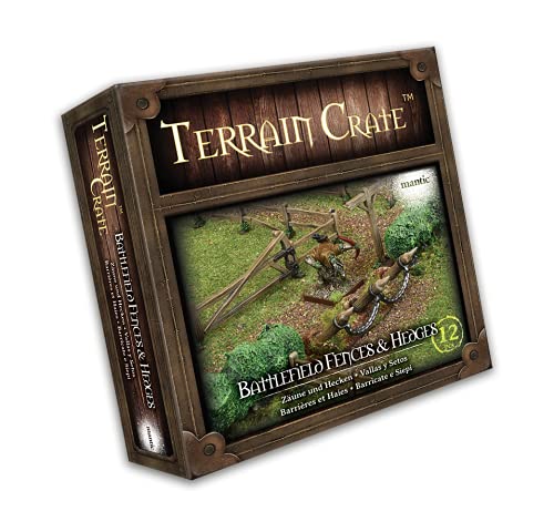 Mantic Games MGTC125 TerrainCrate: Battlefield Fences & Hedges, Multi von mantic