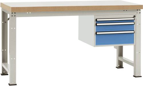 Manuflex WP5617.5012 Komplett-Werkbank Grund PROFI Standard mit Kunststoff-Platte, BxTxH = 2000 x 70 von Manuflex