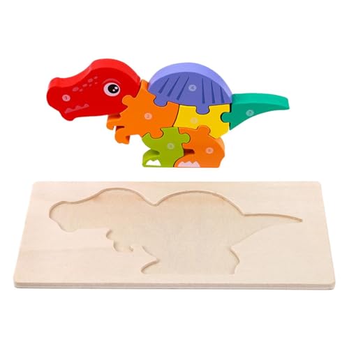 Maodom -Cartoon-Puzzles,Dinosaurier-Puzzles aus Holz | Pädagogische Holzpuzzles Dinosaurier-Puzzlespielzeug | Frühlernendes Kinder-Puzzlespielzeug für Kinder, und Mädchen ab 3 Jahren von Maodom