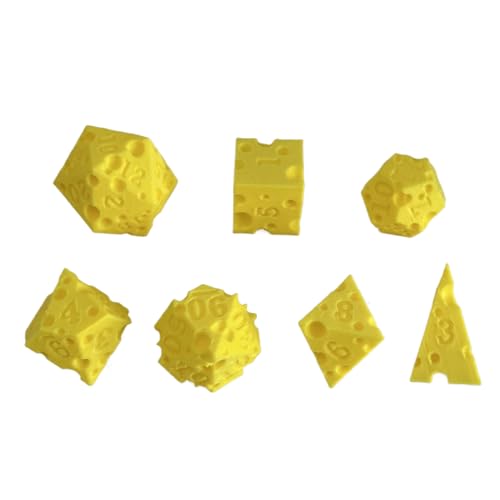 Maodom Cool Dice,7-teilige Käse-Roll-Würfel - 3D-gedrucktes interaktives Requisit für Rollenspiel Mathe Lernen Unterricht Entscheidungsfindung Reise Party Klassenraum Familiennacht Maodom Cool Dice,7-teilige Käse-Roll-Würfel - 3D-gedrucktes interaktives Requisit für Rollenspiel Mathe Lernen Unterricht Entscheidungsfindung Reise Party Klassenraum Familiennacht von Maodom
