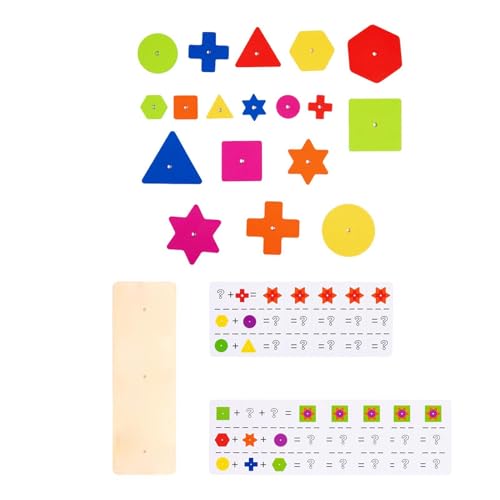 Maodom Geometrisches Form-Matching-Puzzlespiel, Formlern-Brettspiel, Passendes Holzform-Lernspielzeug, Pädagogisches Formblock-Puzzle für Zuhause, Schule, Kindergarten, Kindergarten von Maodom