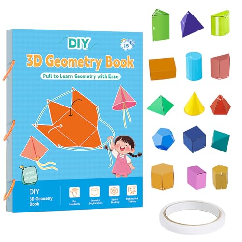 Maodom Mathematik Geometrie Buch | 3D Geometrie Lernspielzeug Mit 9/12/15 Körpern,Interaktives Spielzeug Für Vorschule Kindergarten Schüler Anfänger Hauslehrer Maodom Mathematik Geometrie Buch | 3D Geometrie Lernspielzeug Mit 9/12/15 Körpern,Interaktives Spielzeug Für Vorschule Kindergarten Schüler Anfänger Hauslehrer von Maodom
